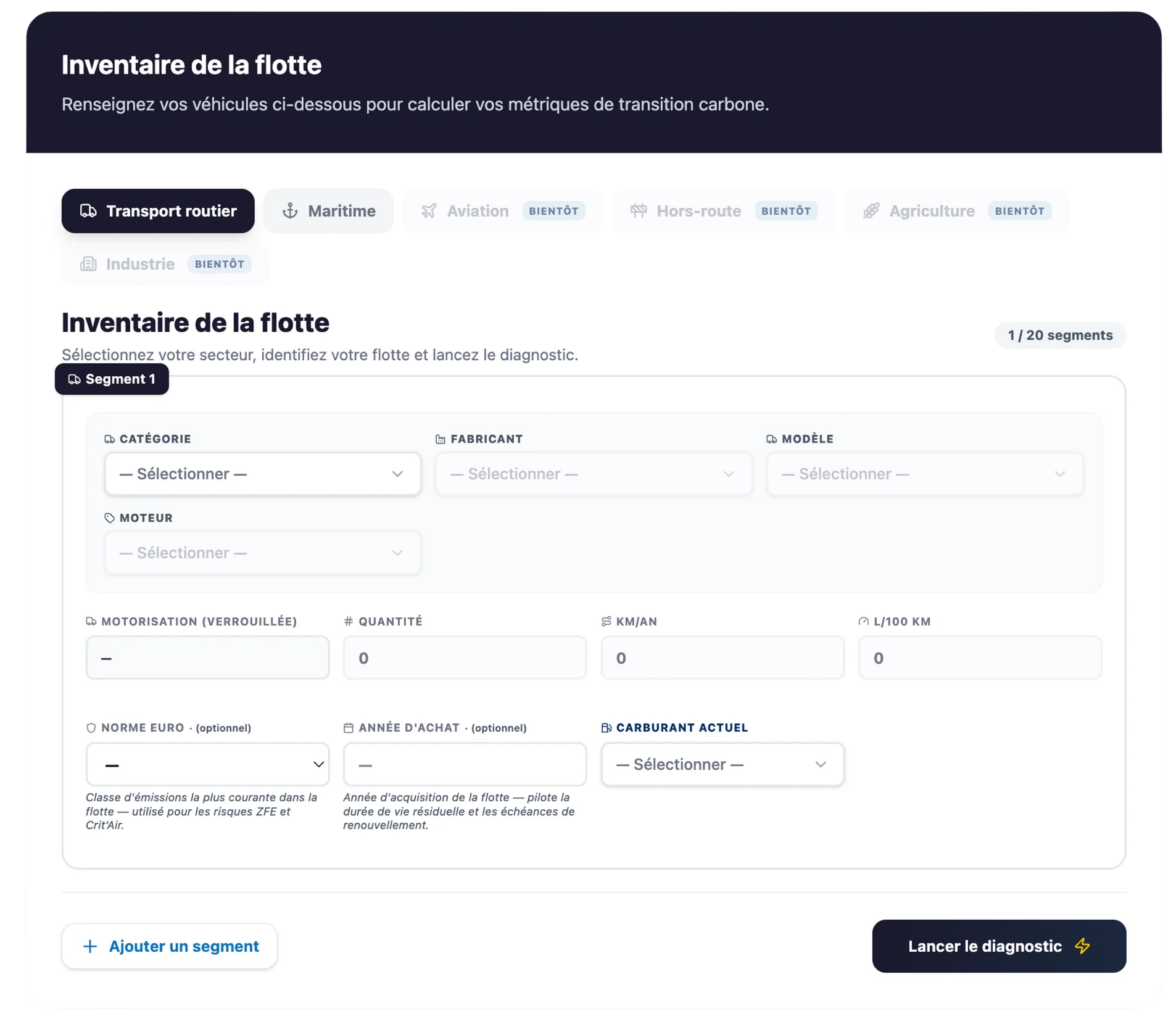 Diagnostic Flash Heeding — inventaire de flotte par secteur